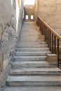 Staircase leading to the minaret Ibn Tulun mosque, Cairo, Egypt Royalty Free Stock Photo