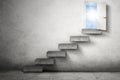 Staircase leading to opportunity door Royalty Free Stock Photo