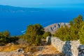 Staircase leading to Prophet Elias Monastery on Hydra island in