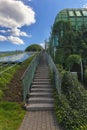 Staircase leading to the university rooftop garden in Warsaw