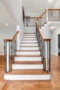 A staircase leading upstairs in a home. Royalty Free Stock Photo