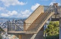 Staircase on Louis Quay overlooking Haifa, next to the Bahai Temple.