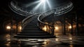 Staircase in the old city at night Royalty Free Stock Photo