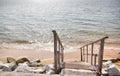 Staircase and sea Royalty Free Stock Photo