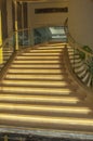 Staircase with security lights Royalty Free Stock Photo