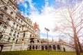 Staircase side view of New York State Capitol Royalty Free Stock Photo