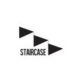 Staircase simple logo vector