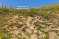 A staircase on the slope of Mt Rigi in Switzerland Royalty Free Stock Photo