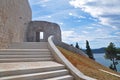 The staircase of St. Michael fortress in Sibenik, Croatia