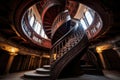 Staircase in St. Patrick\'s Cathedral, Dublin, Ireland, spiral staircase in the church Royalty Free Stock Photo