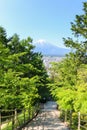 Staircase to Mt. Fuji Fujiyoshida, Japan. Royalty Free Stock Photo