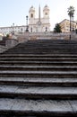 Staircase to Trinita dei Monti church Royalty Free Stock Photo