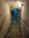 Staircase to underground torture chamber, Prague Royalty Free Stock Photo