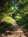 staircase, torres beach rio grande do sul Royalty Free Stock Photo