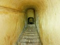 Staircase underground, old tunnel