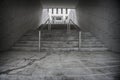 Staircase in underground passage. Rise to the top. Exit Royalty Free Stock Photo