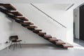staircase with unique, modern design and minimalistic elements