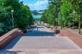 Staircase at Valea Morilor park in Chisinau, Moldova Royalty Free Stock Photo