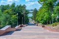 Staircase at Valea Morilor park in Chisinau, Moldova Royalty Free Stock Photo