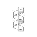 Staircase vector outline