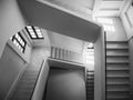 Staircase with window frame Building Hall way Royalty Free Stock Photo