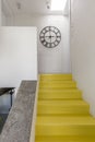 Staircase with yellow steps