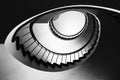 Staircases with grey metal handrails with beautiful pattern Royalty Free Stock Photo