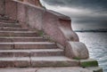 The staireway to Neva river waters in SaintPetersburg