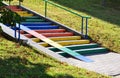 Stairs. Abstract steps. Stairs in the city at autumn, colorful and conceptual