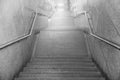 Stairs of an access to an underground tunnel, detail of stairs f