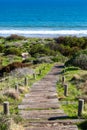 The stairs along the Hallett Cove boardwalk around the Sugarloaf rock formation in South Australia on 19th June 2019 Royalty Free Stock Photo