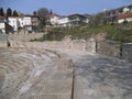 The stairs of an amphitheater in Ohrid.