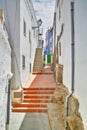 Stairs as Architecture of Puerto de Mogan As Fishing Port Gran Canaria in Spain called Little Venice of the Canaries Royalty Free Stock Photo