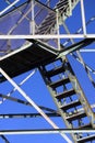 Stairs and beams on fire tower Royalty Free Stock Photo