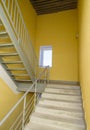 stairs in building corridor. staircase in a modern economy class house Royalty Free Stock Photo