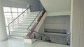 Stairs in the building empty modern office building interior. Royalty Free Stock Photo