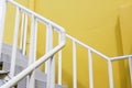 Stairs on a building modern yellow Royalty Free Stock Photo