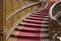 Stairs with carpet strip Royalty Free Stock Photo