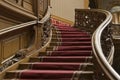 Stairs with carpet strip Royalty Free Stock Photo