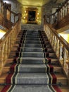 Stairs of a castles or palaces with carpets in stairs Royalty Free Stock Photo