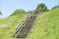 Stairs climb up the road to the sky