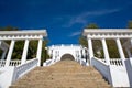 Stairs and colonnade in Orenburg. Royalty Free Stock Photo