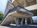 Stairs and concrete structure of old strahov stadion in prague Royalty Free Stock Photo