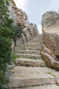 Stairs from concrete to the capo dorso