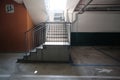 Stairs of the covered parking lot the shopping center Royalty Free Stock Photo