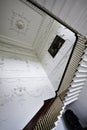 Stairs and decorated walls with plaster at main room in Russborough Stately House, Ireland