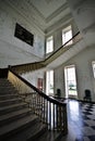 Stairs and decorated walls with plaster at main room in Russborough Stately House, Ireland Royalty Free Stock Photo