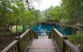 Stairs descend to Royal Spring