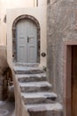 Stairs and door in the old traditional village of Emporio, Santorini