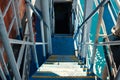 Stairs on the ferry deck of a boat Royalty Free Stock Photo